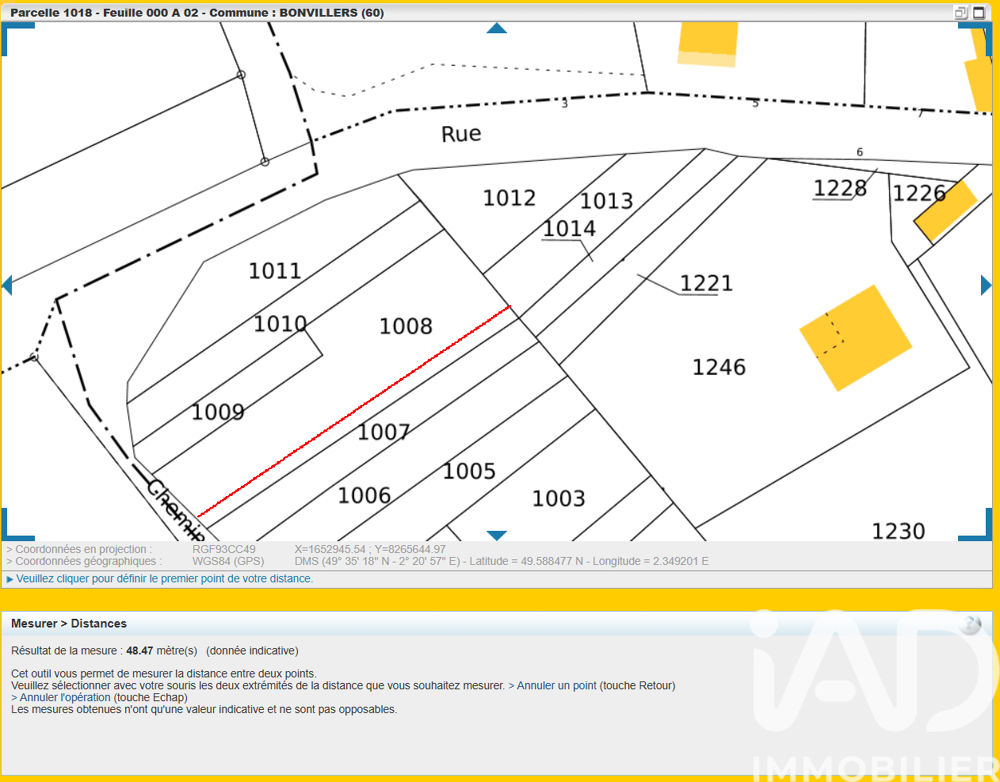 Vente Terrain Vente Terrain à bâtir 1 473 m&sup2; Bonvillers