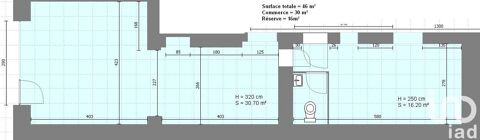   Location Boutique/Local commercial 46 m&sup2; 
