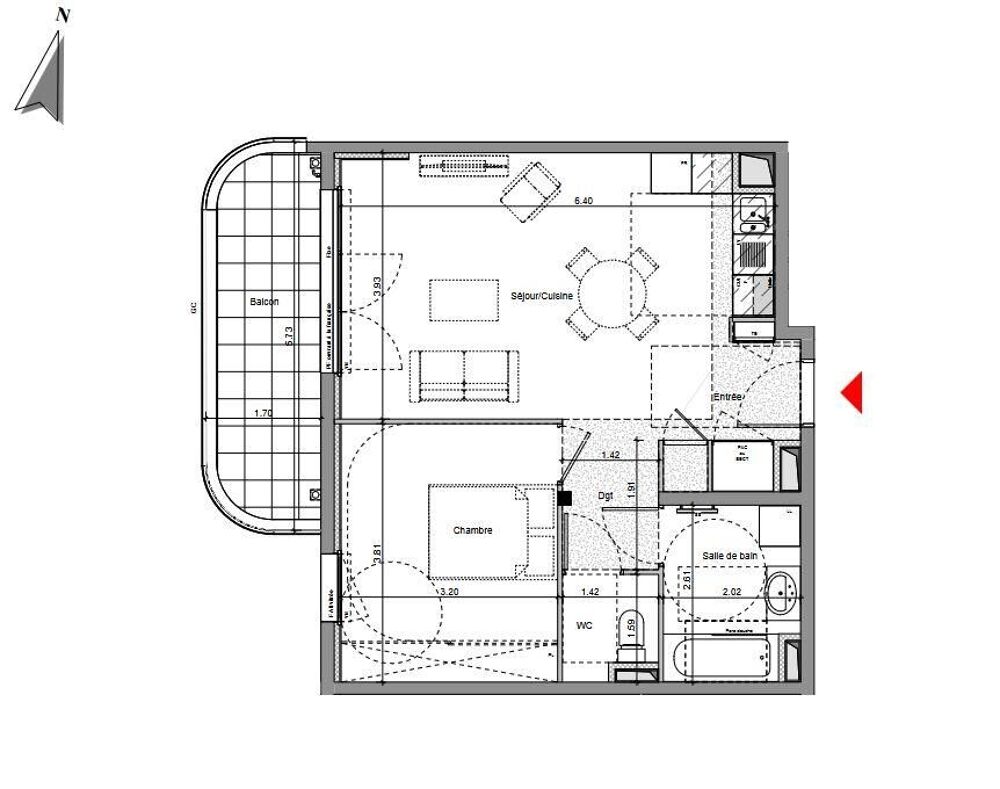 Vente Appartement 2 pièces