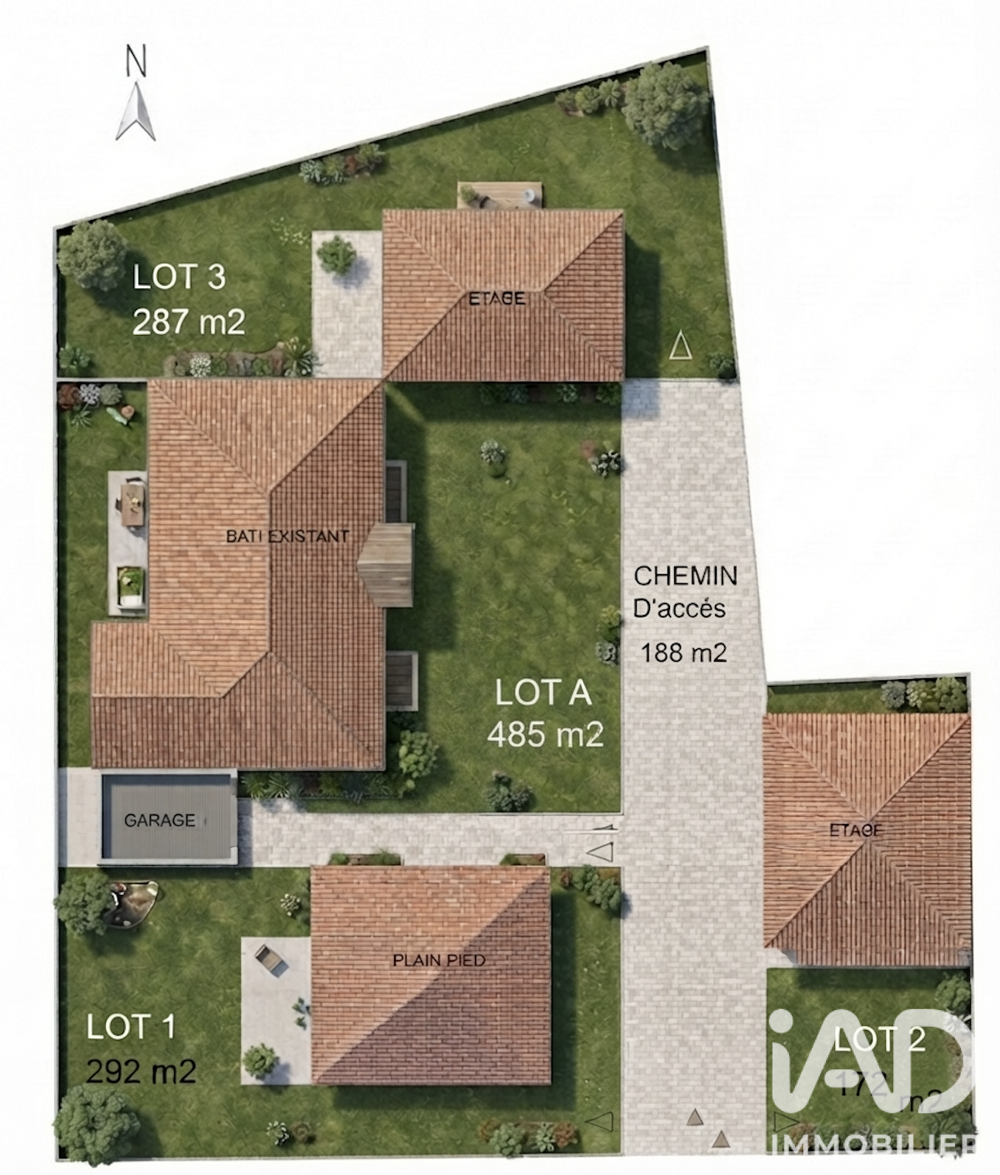 Vente Terrain Vente Terrain à bâtir 172 m&sup2; Beaucaire