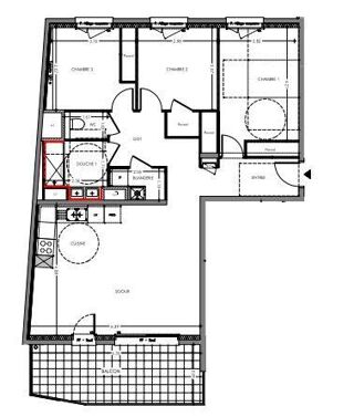  Appartement à vendre 4 pièces 86 m²