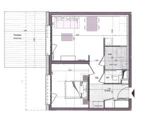  Appartement à vendre 2 pièces 46 m²