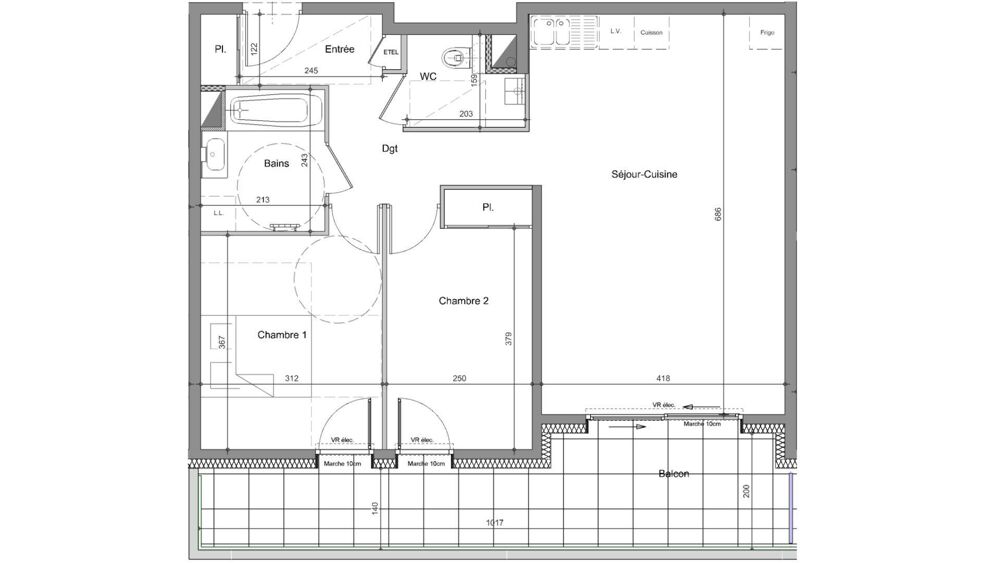 Vente Appartement 3 pièces