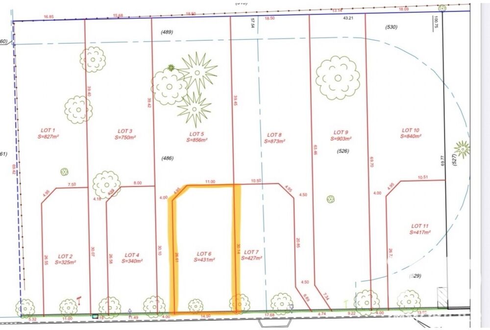 Vente Terrain Vente Terrain à bâtir 431 m&sup2; Giraumont