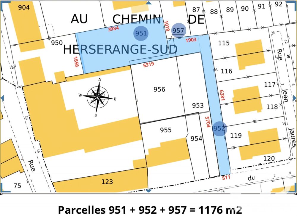 Vente Terrain Vente Terrain à bâtir 1 176 m&sup2; Mexy