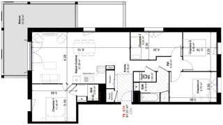  Appartement à vendre 5 pièces 91 m²