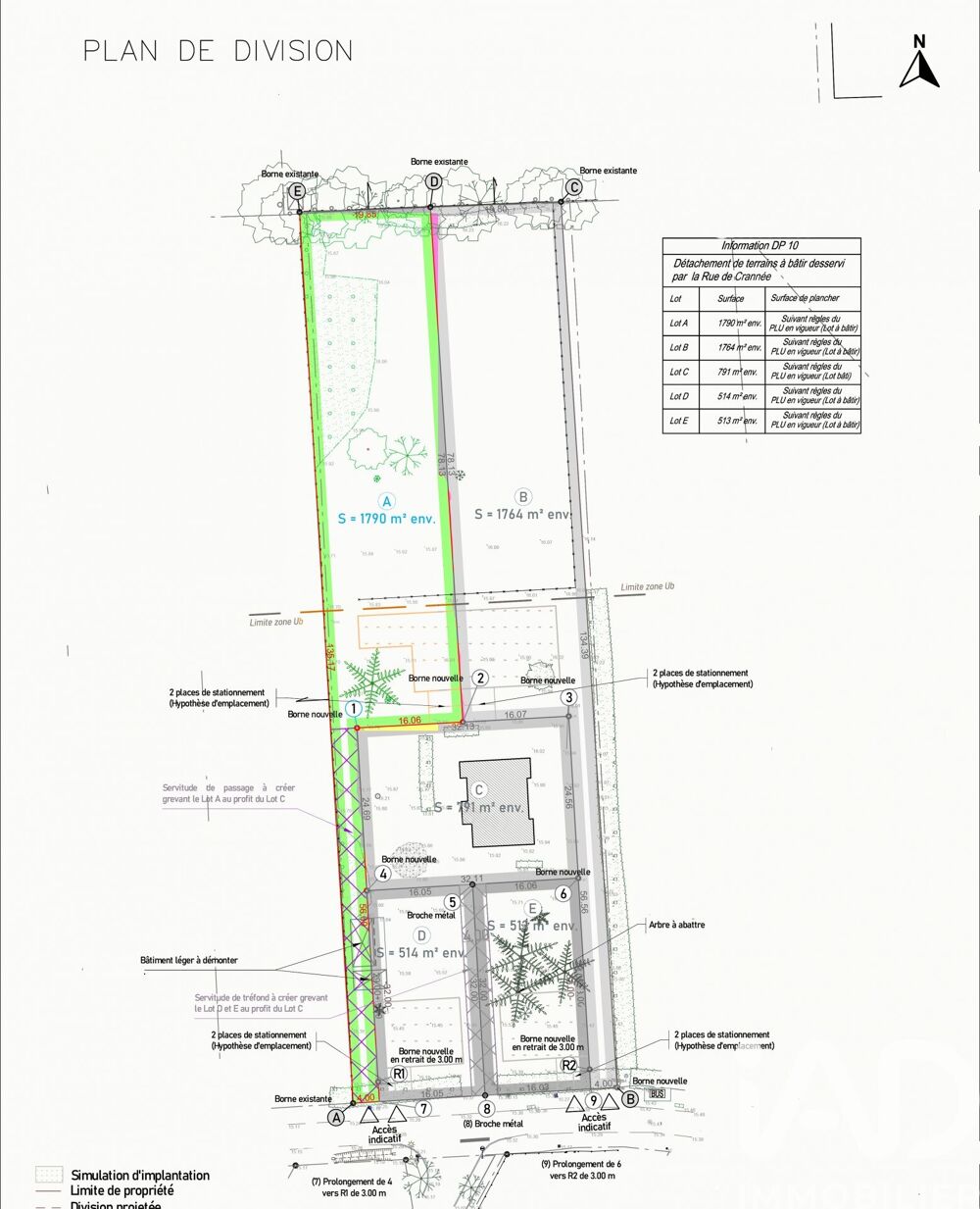 Vente Terrain Vente Terrain à bâtir 1 790 m&sup2; Sainte-anne-sur-brivet