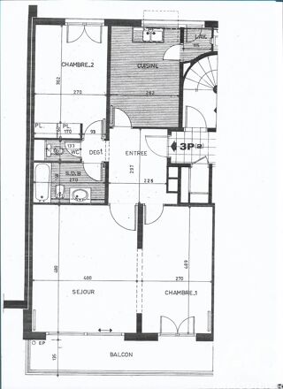  Appartement à vendre 3 pièces 69 m²