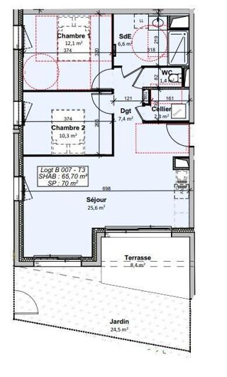  Appartement à vendre 3 pièces 66 m²