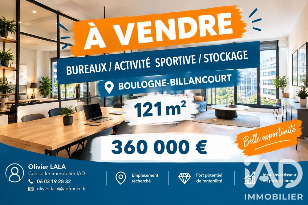   Vente Boutique/Local commercial 121 m&sup2; 