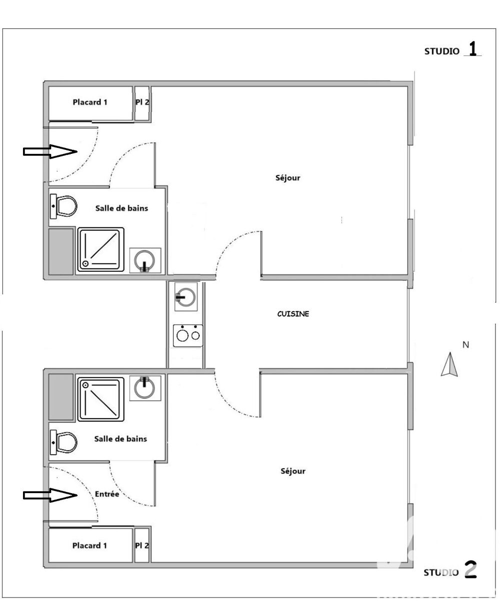 Vente Studio 3 pièces