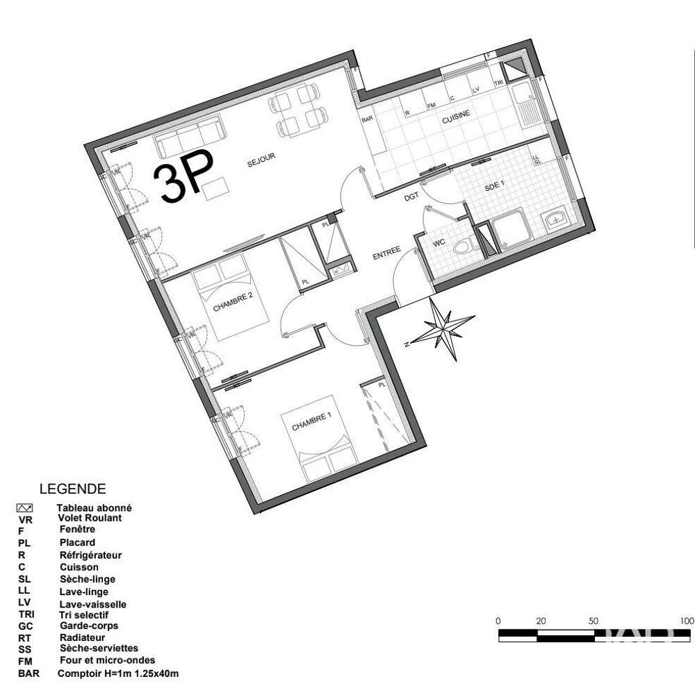 Vente Appartement 3 pièces