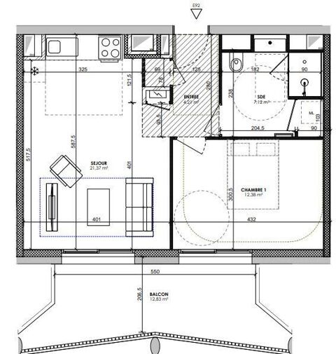  Appartement à vendre 2 pièces 45 m²