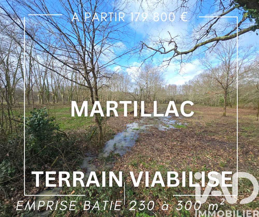 Vente Terrain Vente Terrain à bâtir 845 m&sup2; Martillac