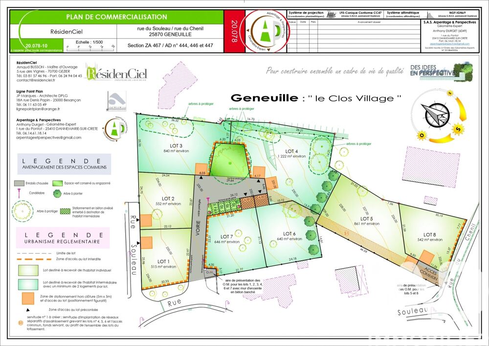 Vente Terrain Vente Terrain à bâtir 861 m&sup2; Geneuille