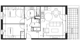  Appartement � vendre 3 pi�ces 64 m�