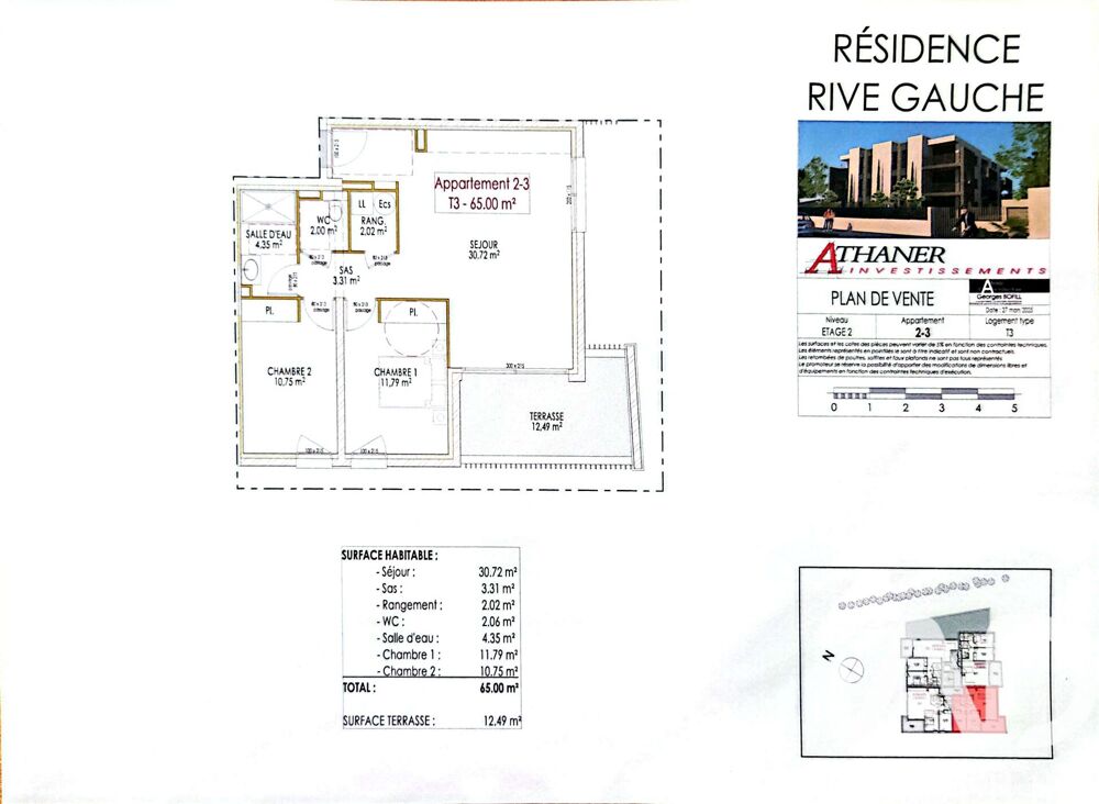 Vente Appartement 3 pièces