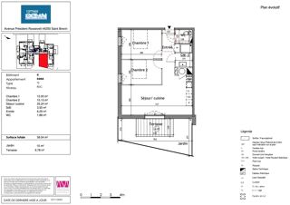  Appartement à vendre 3 pièces 59 m²