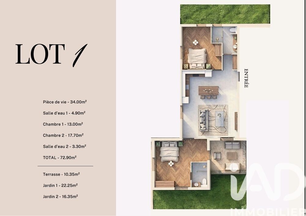 Vente Appartement 4 pièces