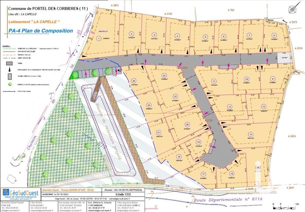 Vente Terrain Vente Terrain à bâtir 422 m&sup2; Portel des corbières