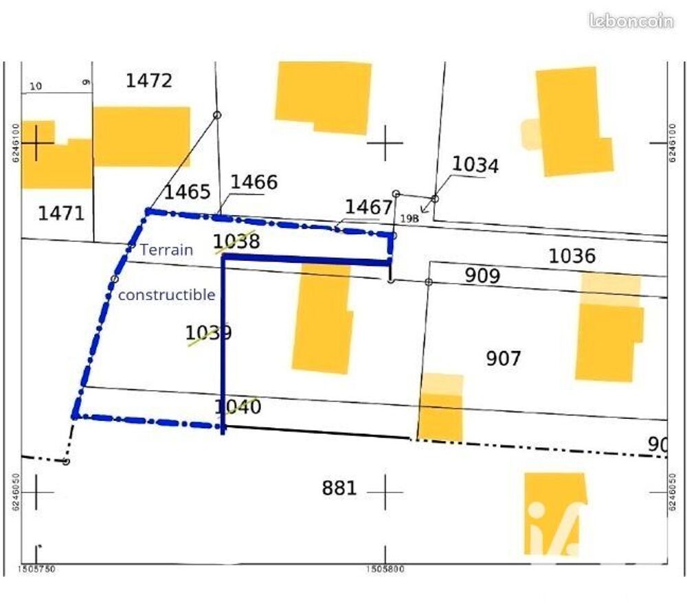 Vente Terrain Vente Terrain 535 m&sup2; Mazières-de-touraine