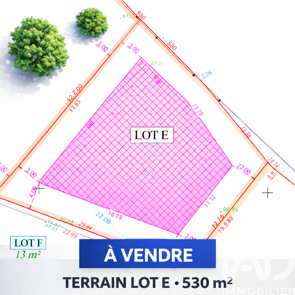 Vente Terrain Vente Terrain 530 m&sup2; Villecresnes
