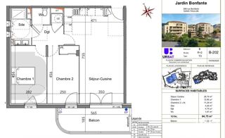  Appartement à vendre 3 pièces 64 m²