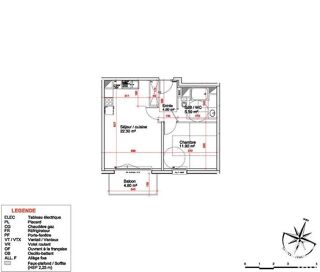  Appartement à vendre 2 pièces 44 m²
