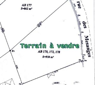  Terrain à vendre 938 m²