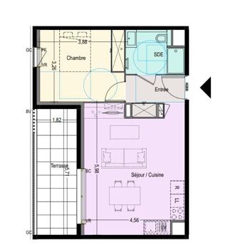  Appartement à vendre 2 pièces 47 m²