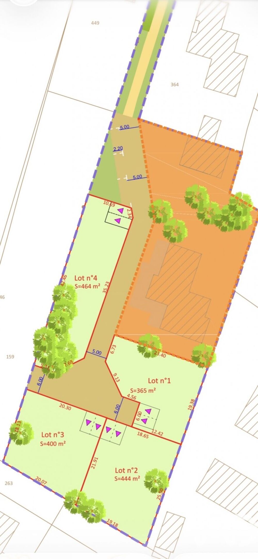 Vente Terrain Vente Terrain à bâtir 444 m&sup2; Les mathes
