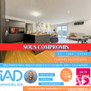  Appartement � vendre 3 pi�ces 73 m�