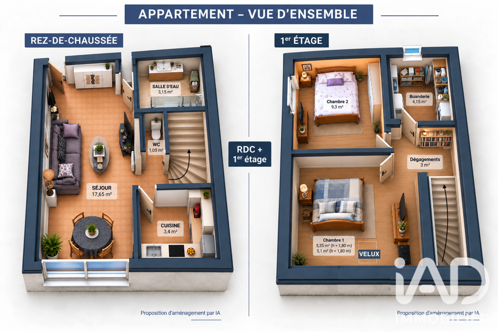 Vente Appartement 3 pièces