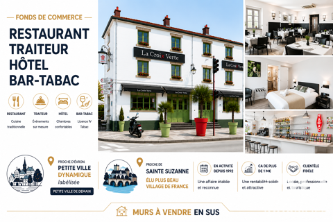 Vente H&ocirc;tel 420 m&sup2; 332400 53150 Neau