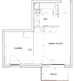  Appartement à vendre 2 pièces 36 m²
