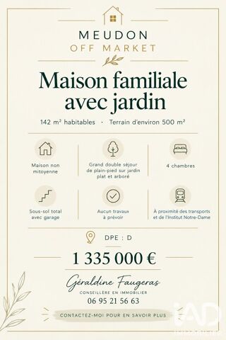  Maison à vendre 6 pièces 142 m²