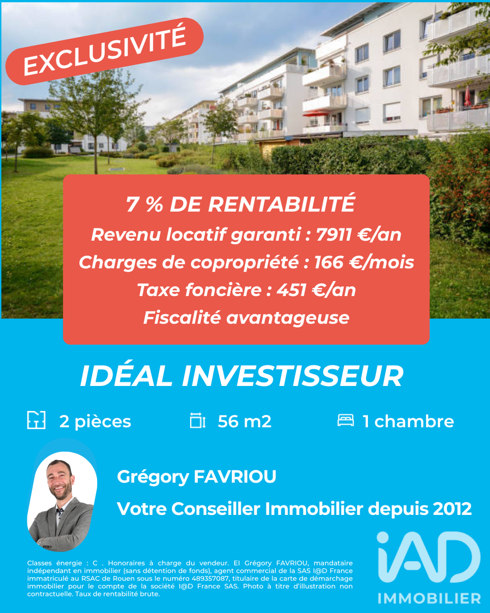 Vente Appartement 2 pièces