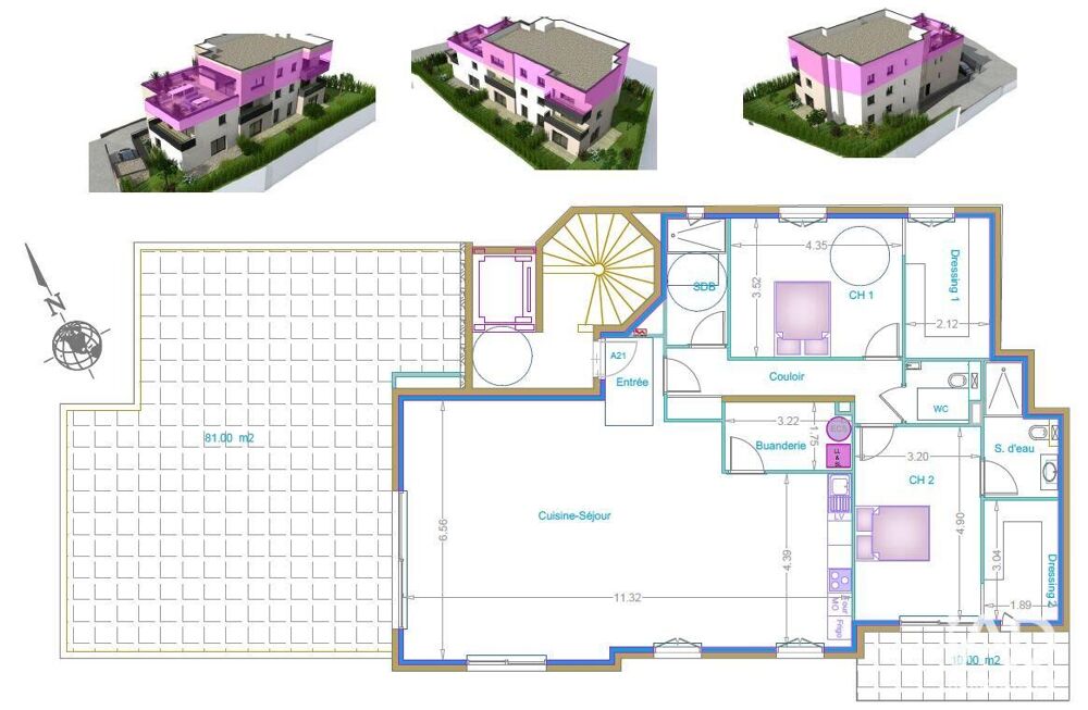 Vente Appartement 3 pièces