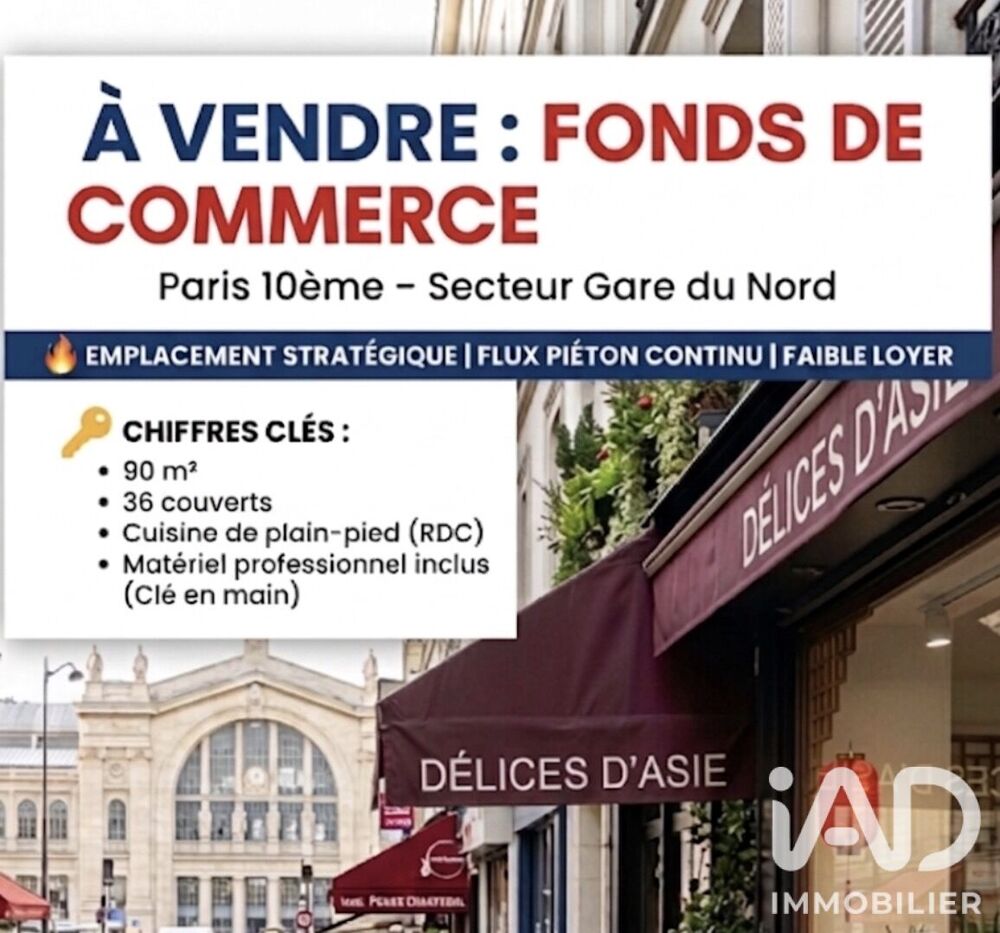   Vente Restaurant 90 m&sup2; 