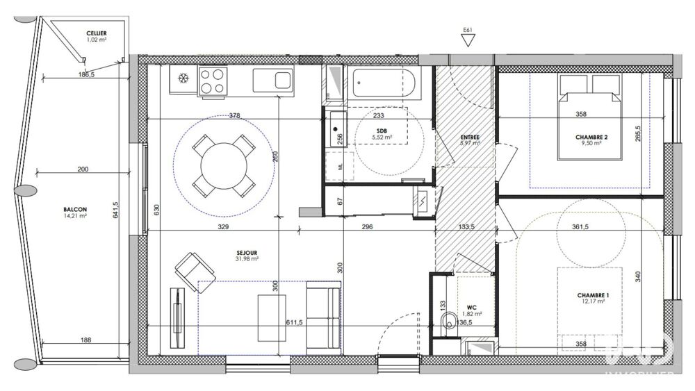 Vente Appartement 3 pièces