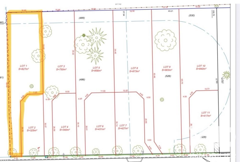Vente Terrain Vente Terrain à bâtir 827 m&sup2; Giraumont