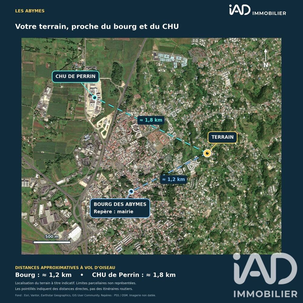 Vente Terrain Vente Terrain à bâtir 892 m&sup2; Les abymes