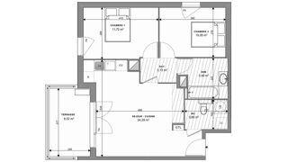  Appartement à vendre 3 pièces 58 m²