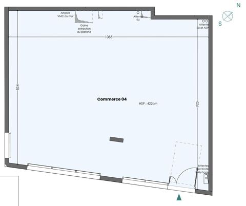   Vente Murs commerciaux 96 m&sup2; 