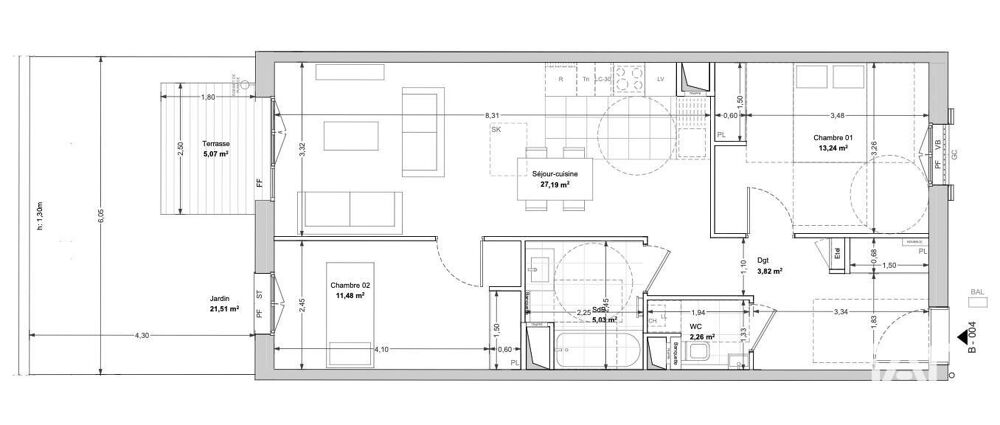 Vente Appartement Vente Appartement 3 pièces La rochelle