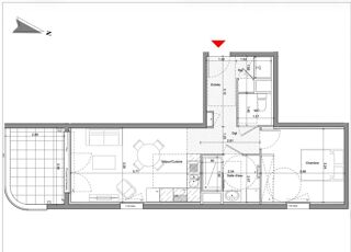  Appartement à vendre 2 pièces 46 m²