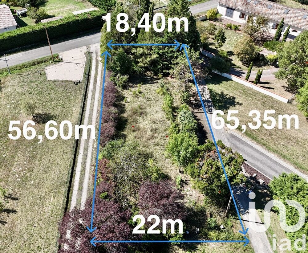 Vente Terrain Vente Terrain à bâtir 1 178 m&sup2; Campsas