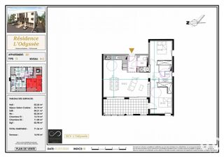  Appartement à vendre 3 pièces 71 m²