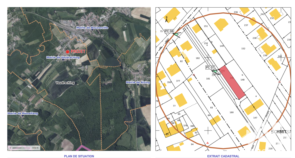 Vente Terrain Vente Terrain à bâtir 868 m&sup2; Vaudreching