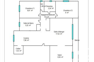  Appartement à vendre 4 pièces 66 m²